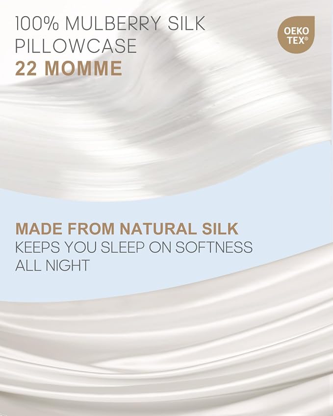THXSILK 100% Pure Mulberry Silk Pillowcase - Image 2