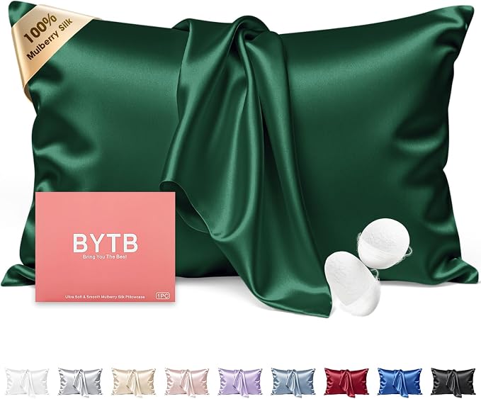 Silk Pillow Cases Queen Size 100% Mulberry Silk Pillowcase by BRINGYOUTHEBEST