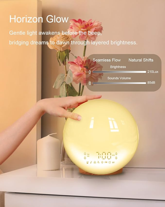 Smart Sunrise Alarm Clock with No Signup APP Control & Wake-Up Light, 4 Alarms - Image 4
