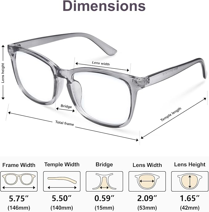 VISOONE Blue Light Blocking Glasses Square - Image 6