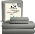 800 Thread Count Egyptian Cotton Sheets Queen Sheet Set 15" Deep Pocket by CHATEAUHOMECOLLECTION