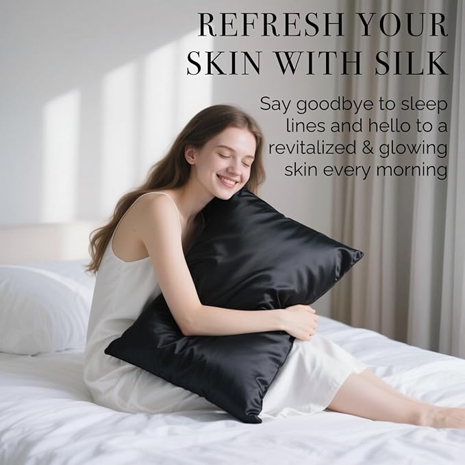 Ravmix Silk Pillowcases 2 Pack for Hair and Skin - Image 2