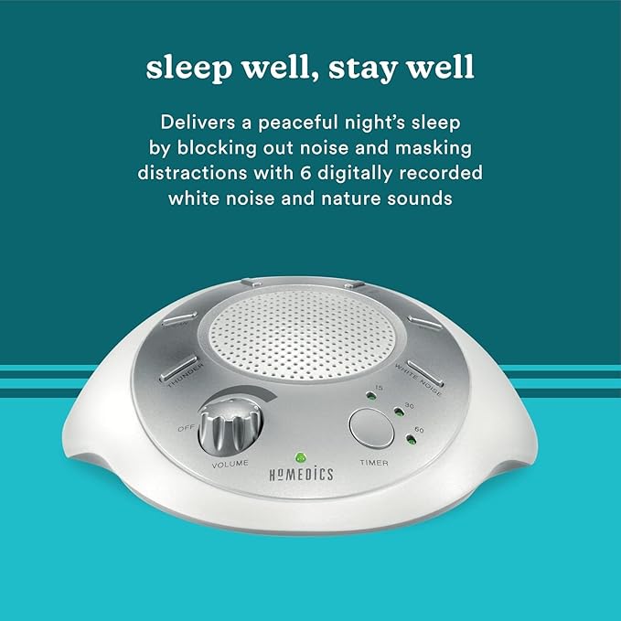 Homedics SoundSleep White Noise Sound Machine, Small Travel Size - Image 4