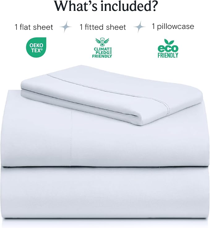 LuxClub 3 PC Twin Sheet Set, Deep Pockets Wrinkle Free Cooling Bed Sheets Hotel - Image 2