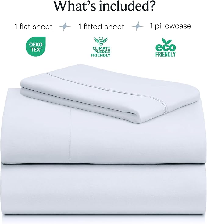 LuxClub 3 PC Twin XL Sheet Set, Deep Pockets Wrinkle Free Cooling Bed Sheets - Image 2