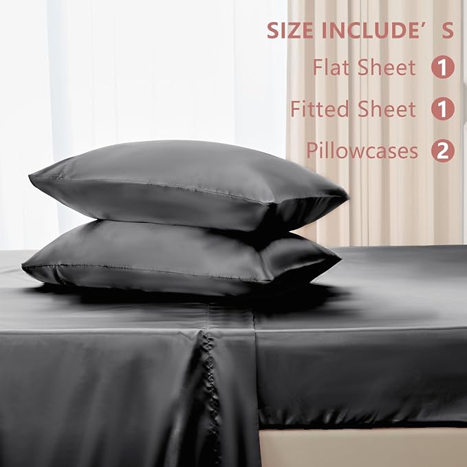 CozyLux Satin Sheets Full Size Sheets - Image 6