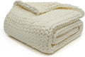 YnM Velvet Weighted Blanket, Handmade Chunky Knitted Design, Soft and Cozy by YNM