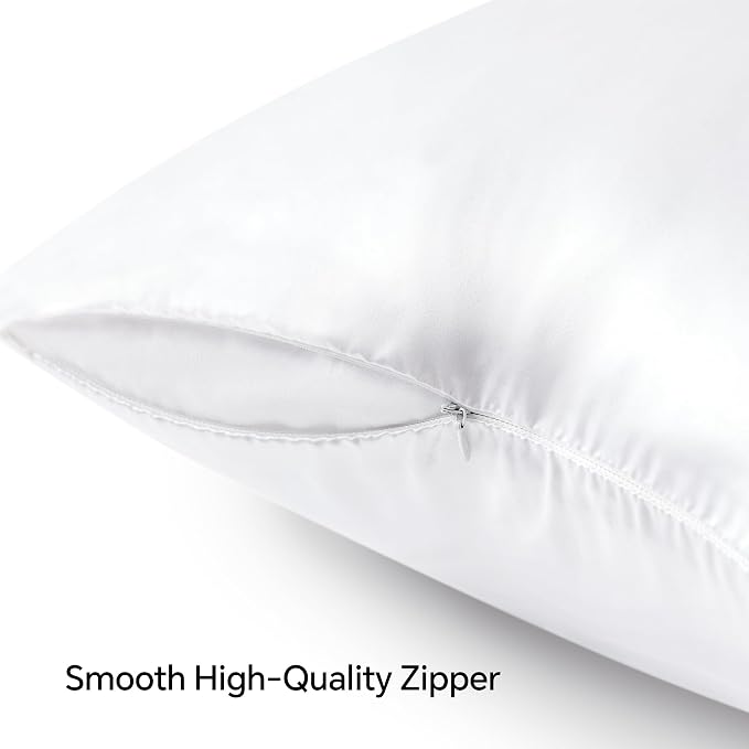 BEDELITE Satin Pillowcase with Zipper 4 Pack, Super Soft and Cooling Similar to - Image 4