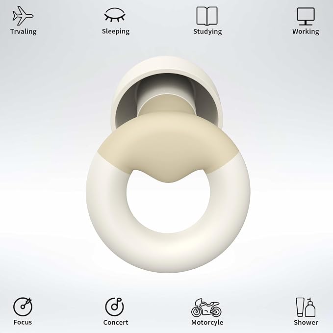 JUSTRVN Ear Plugs for Sleeping, 2 Pairs of Reusable Earplugs for Noise - Image 2