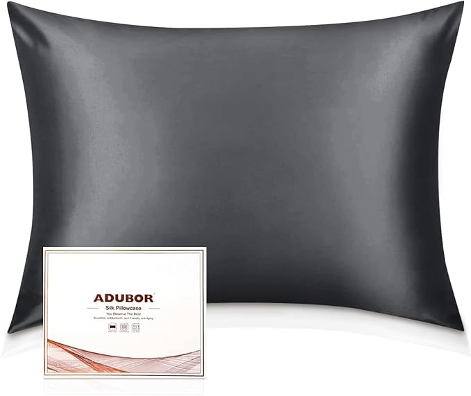 Adubor Mulberry Silk Pillowcase 2 Pack Pillow Cases by Adubor