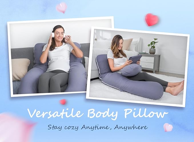 QUEEN ROSE Pregnancy Pillow, U Shaped Full Body Pillows - Image 6