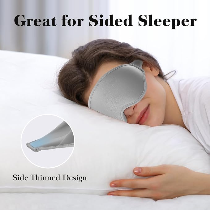 Fygrip 3D Eye Mask Sleep Mask for Men & Women, 100% Pressure-Free & Light - Image 6
