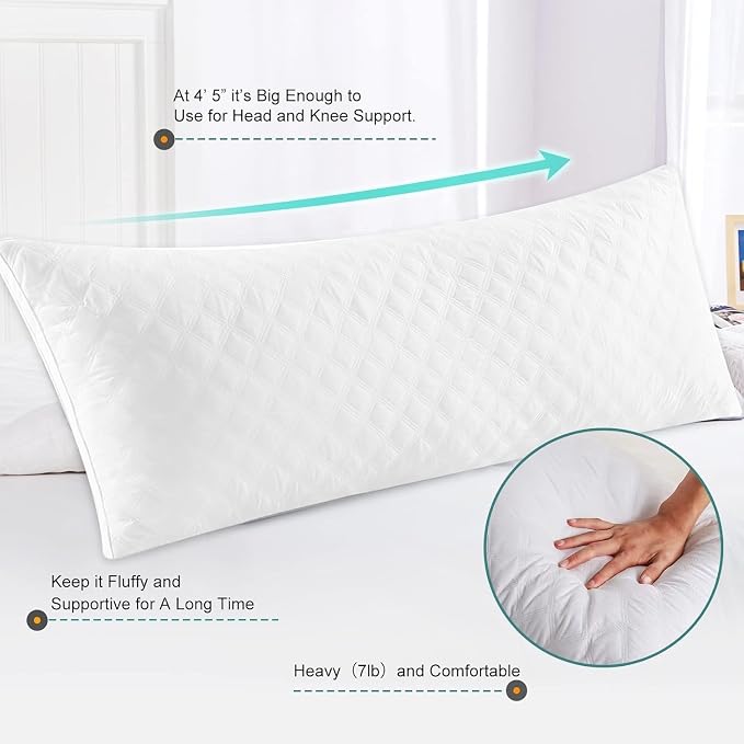 Oubonun Full Body Pillow for Sleeping-Adjustable Firm and Fluffy Body Pillows - Image 4