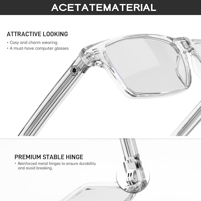 ANYLUV Blue Light Glasses Men Woman, Eye Strain Relief Eye Protection - Image 3
