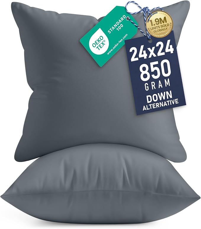Utopia Bedding 24x24 Pillow Inserts, Sofa & Couch – Soft, Supportive & Fluffy by UTOPIABEDDING