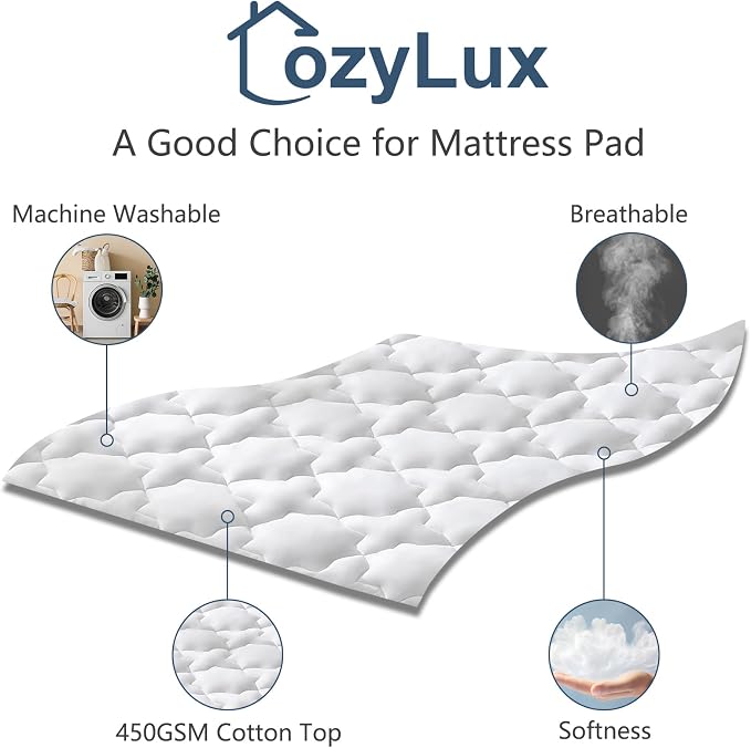 CozyLux Full Size Mattress Pad - Image 3