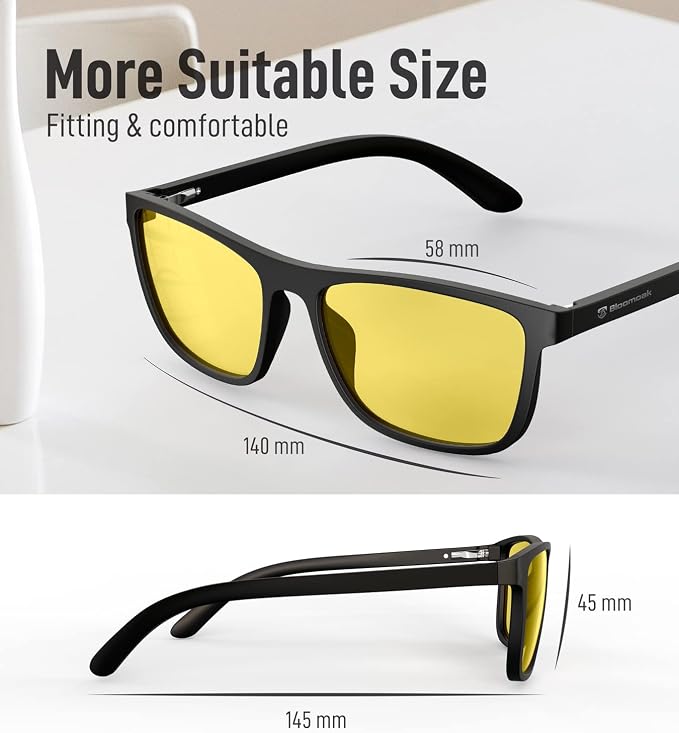 Bloomoak 100% Red Lens Blue Green Light Blocking Glasses- Dual AR Coatings - Image 6