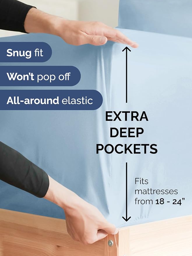 Extra Deep Twin Sheet Set - Image 3