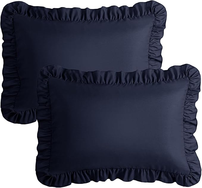 KKJIAF Ruffle Pillow Cases King Size Set of 2, Ruffled Pillow Covers - Image 7