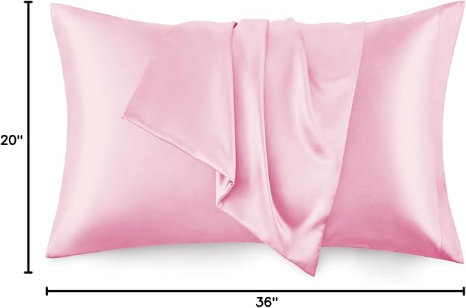 Love's cabin Satin Pillowcase Set of 2 King Size 20x36, Cooling Pillow Covers - Image 8
