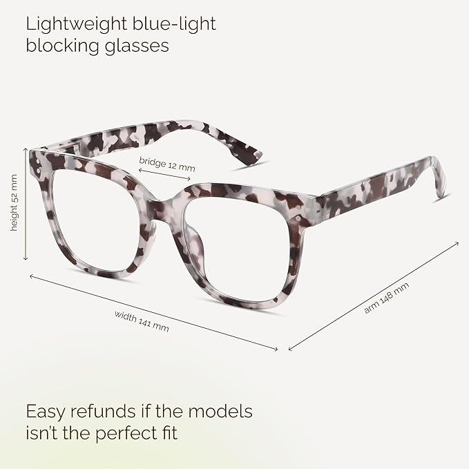 miyya Blue Light Glasses for Women & Men – Oversized UV & Blue Light Blocker - Image 2