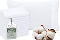 Royale Linens White Cotton Pillow Cases Queen Size Set of 12 by ROYALELINENS