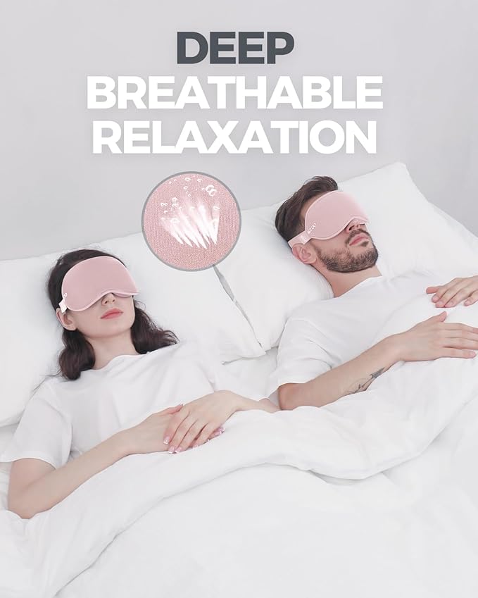 MZOO Luxury Sleep Mask for Back, Side Sleeper, Complete Light Blocking Sleeping - Image 5
