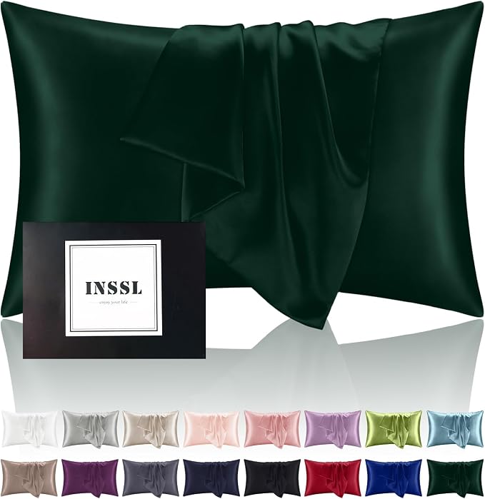 NSSL Silk Pillowcase for Women, Mulberry Silk Pillowcase for Hair and Skin and by INSSL