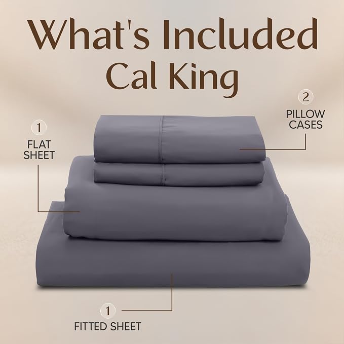 Utopia Bedding California King Size Sheet Set – 4 Piece Bed Sheets, Soft and - Image 3