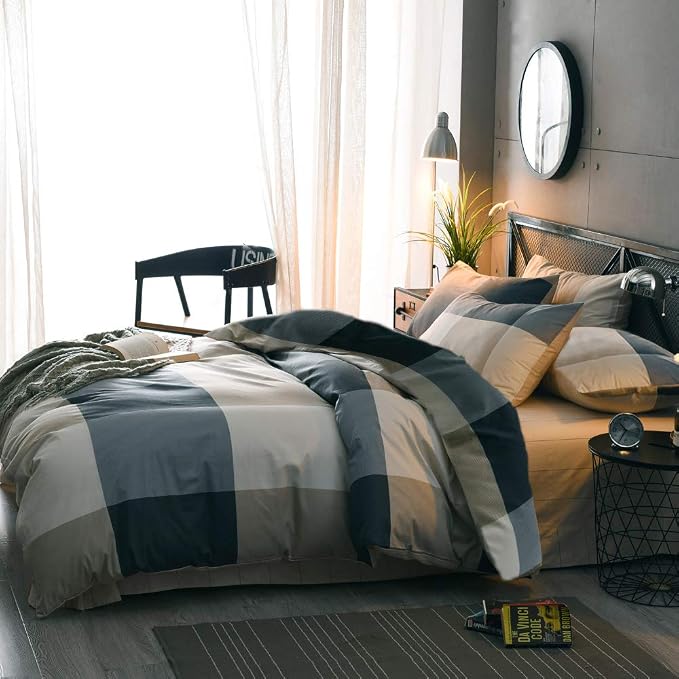 mixinni Full Size Checkered Duvet Cover Set - Image 3
