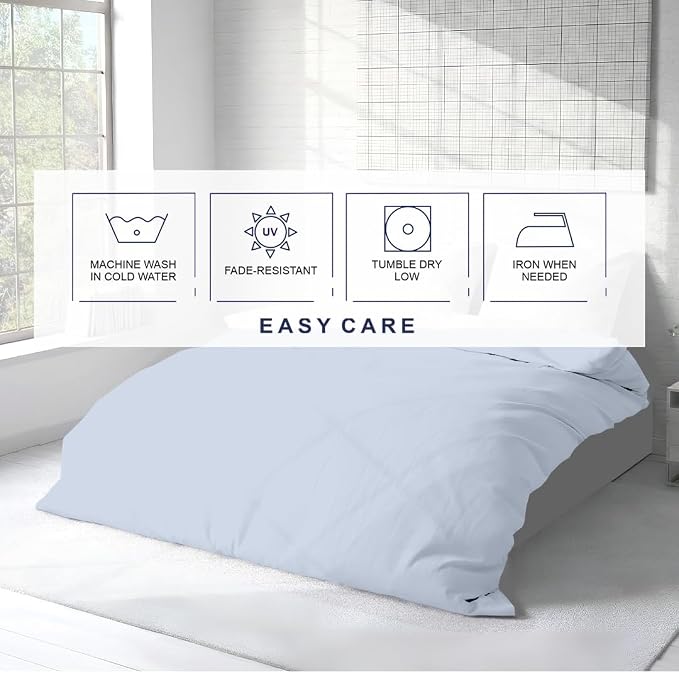 Kotton Culture 3 Pc Duvet Cover King Size Set-100% Egyptian Cotton 600 Thread - Image 6