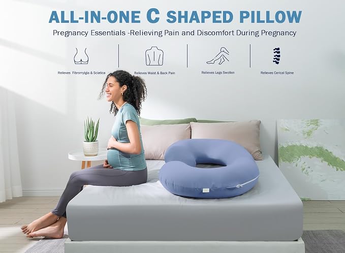 INSEN Cooling Pregnancy Pillow, Maternity Pillow - Image 9