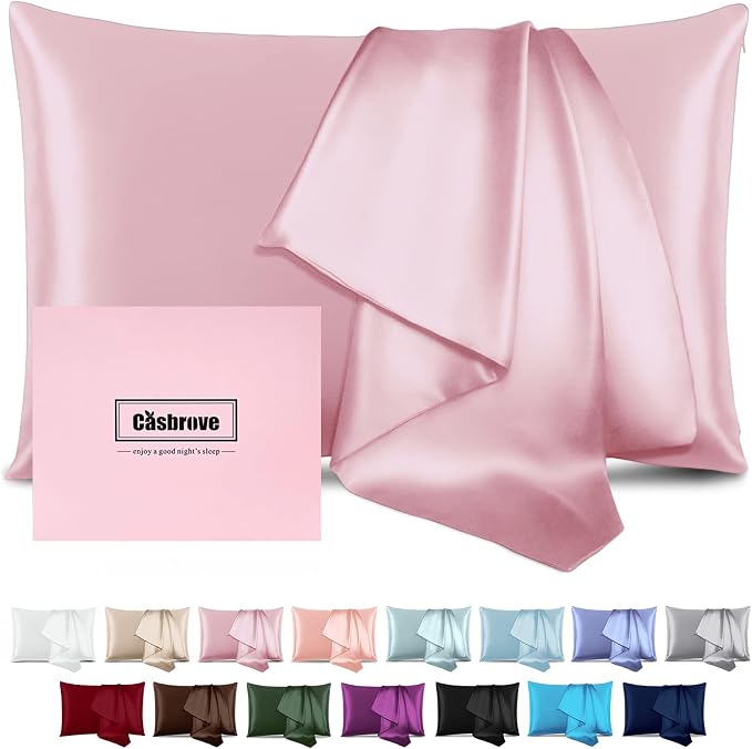 Silk Pillowcase for Hair and Skin Mulberry Silk Pillowcase Soft Breathable by Casbrove