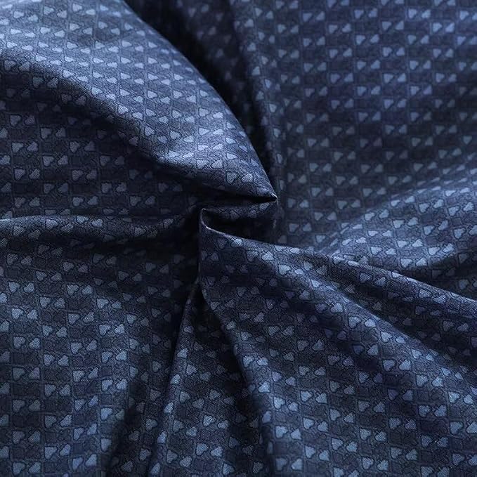 OAITE Duvet Cover King Size, Reversible Leaf Blue Duvet Cover Set - Image 7