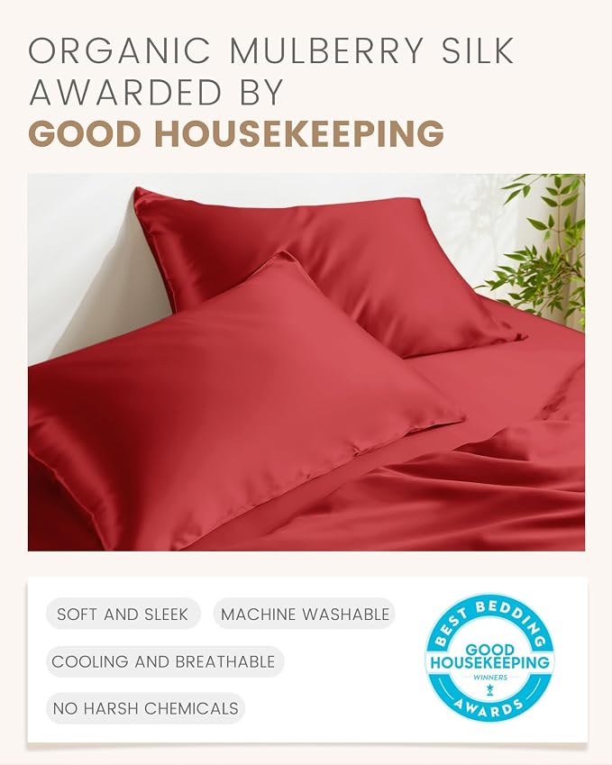 THXSILK 100% Pure Mulberry Silk Pillowcase - Image 6