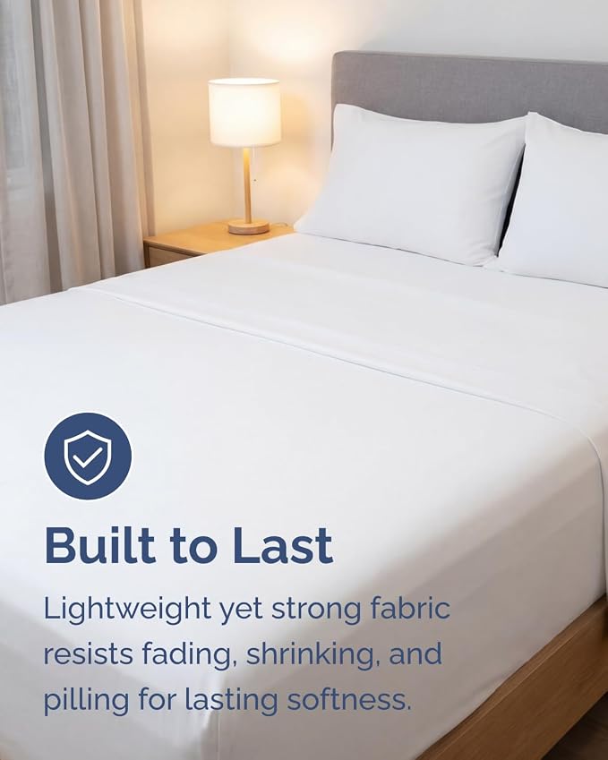 Lightweight 4 Piece Bed Sheet Set Queen Size - Image 4