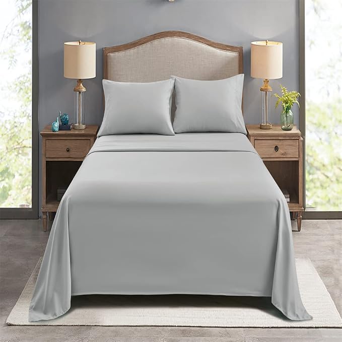 FreshCulture Queen Flat Sheets Only, Soft Microfiber Bedding Sheets - Image 7
