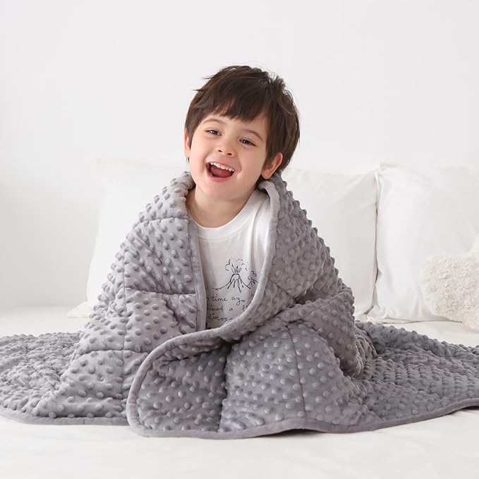 Huloo Sleep Kids Weighted Blanket Twin 5lbs Breathable Soft Minky Weighted by HulooSleep