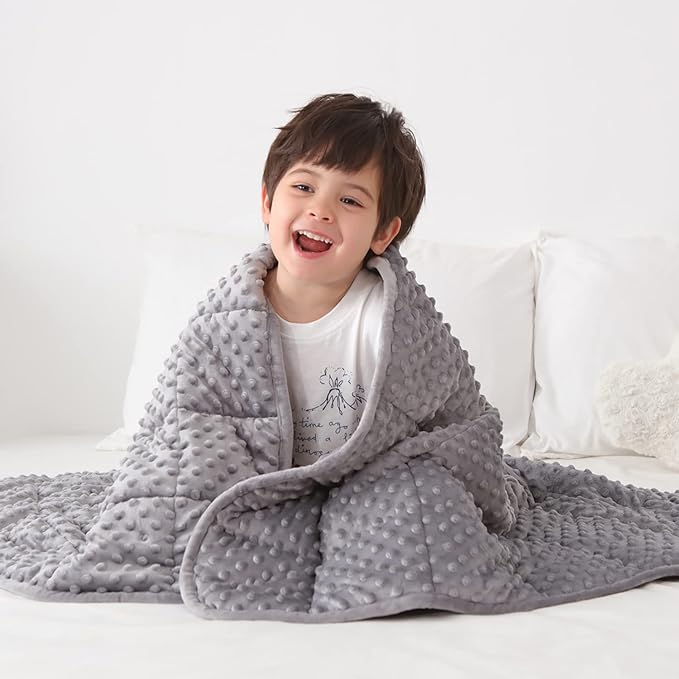 Huloo Sleep Kids Weighted Blanket Twin 7lbs Breathable Soft Minky Weighted by HulooSleep