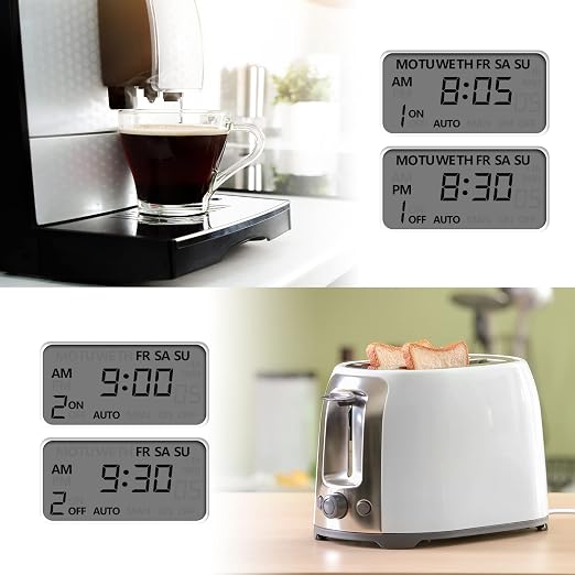 BN-LINK Indoor Digital Timer Outlet, Single Outlet 7 Day Programmable Light - Image 5