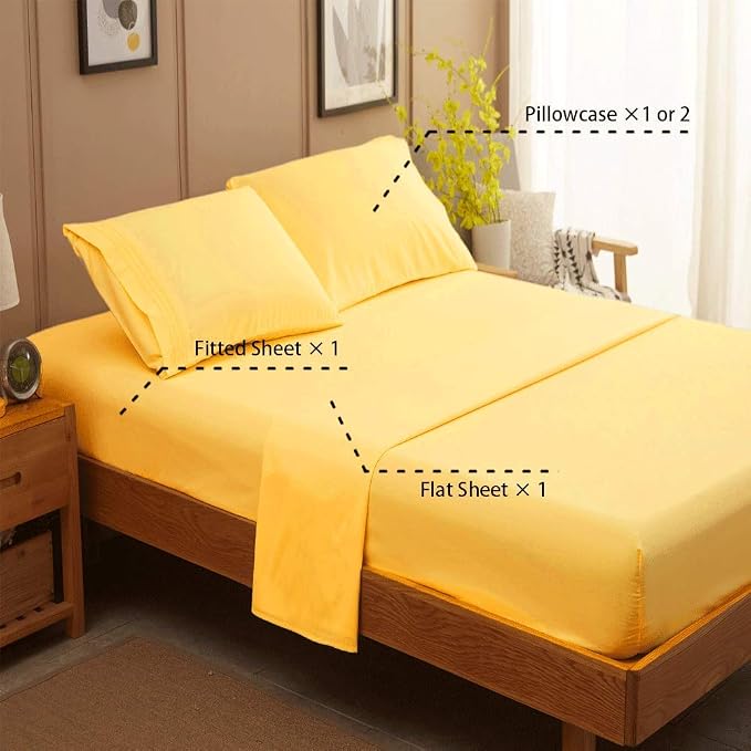 SONORO KATE Bed Sheet Set Super Soft Microfiber 1800 Thread Count Luxury - Image 2