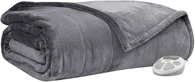 Serta Luxuriously Soft Plush Electric Blanket Fast Heating Cozy Cover, Safety - Image 6