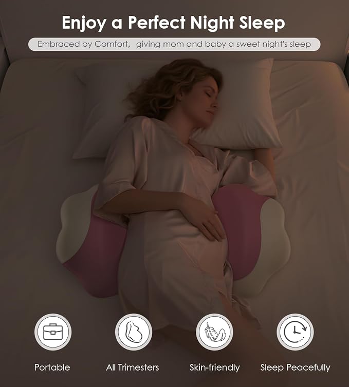 Pregnancy Pillows for Sleeping, Memory Foam Maternity Pillow Support for Back - Image 6