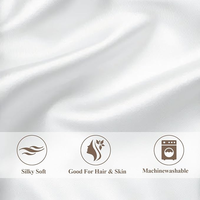 Standard Satin Pillowcase for Hair 2pc, Similar to Silk Pillow Cases, Easier - Image 5