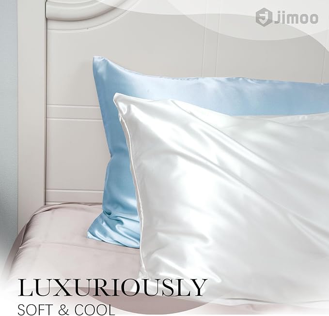100% Mulberry Silk Pillowcase for Hair and Skin, 22 Momme Pure Natural Silk - Image 2