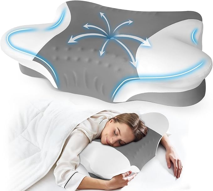 Cervical Neck Pillow for Side Sleeper by Puzzlandia