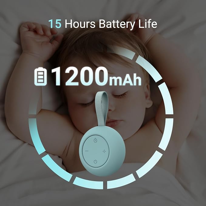 Portable Baby Sound Machine 15 Hours Battery Life, Registry Gift, Clips on Baby - Image 3