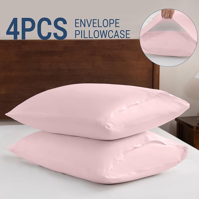Pillowcases King 4 Pack, 20x36 Pillow Cases - Image 5