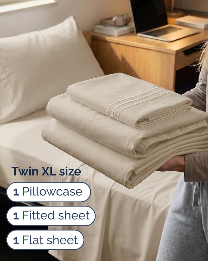 Twin XL Size 3 Piece Sheet Set - Image 3