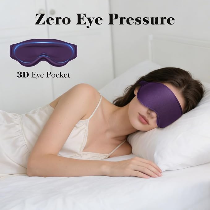 Fygrip 3D Eye Mask Sleep Mask for Men & Women, 100% Pressure-Free & Light - Image 3